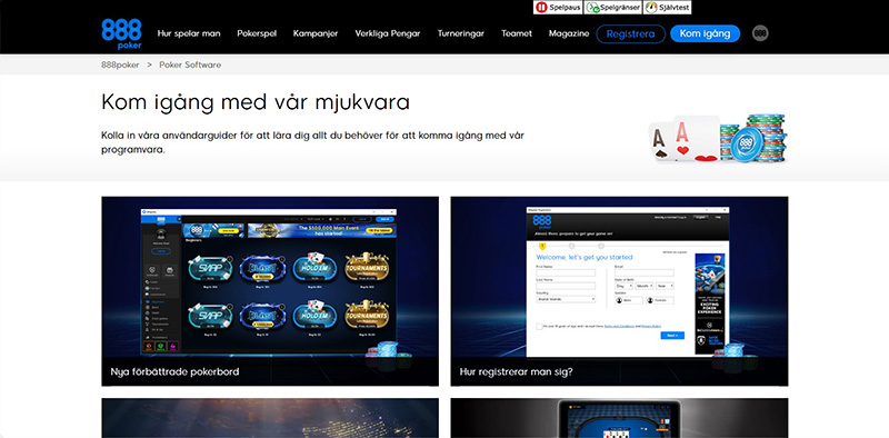 888poker ansokningssida