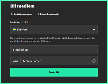 Välj ditt land.