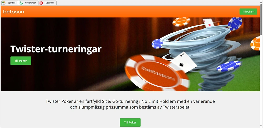 Betsson poker Twister turneringar
