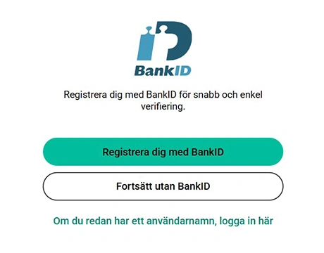 Välj registreringsmetod