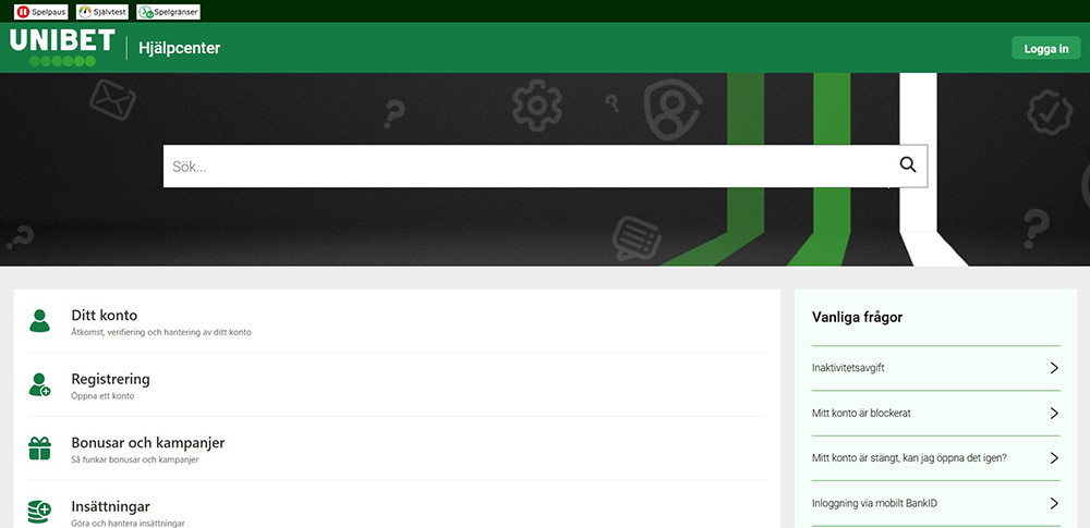 Unibet Poker Support och Service