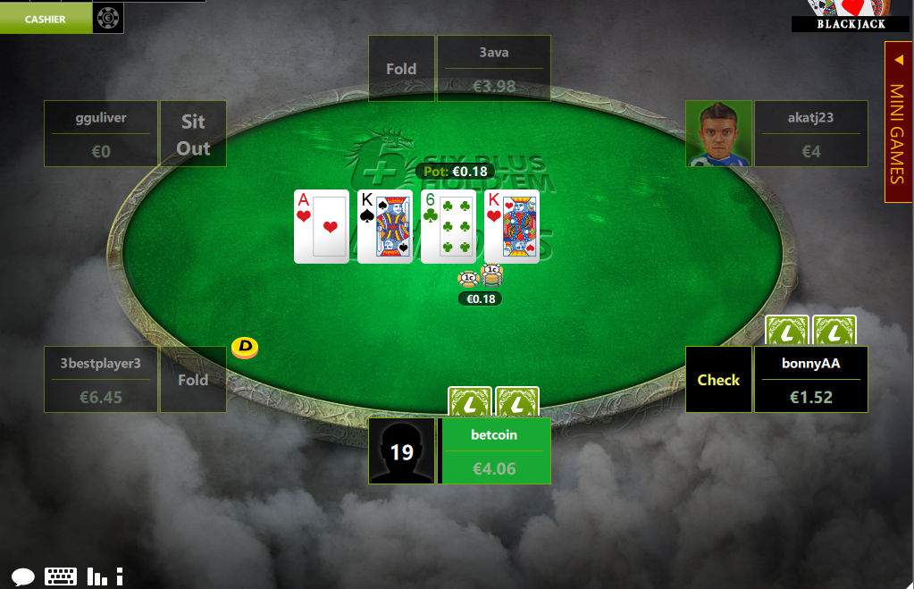 Virtual poker game with friends