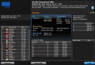 Spela Poker 888Poker turneringslobby