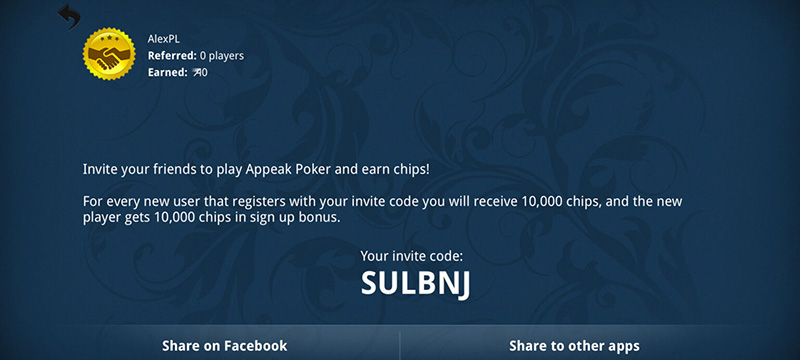Inbjudan att spela poker med vänner