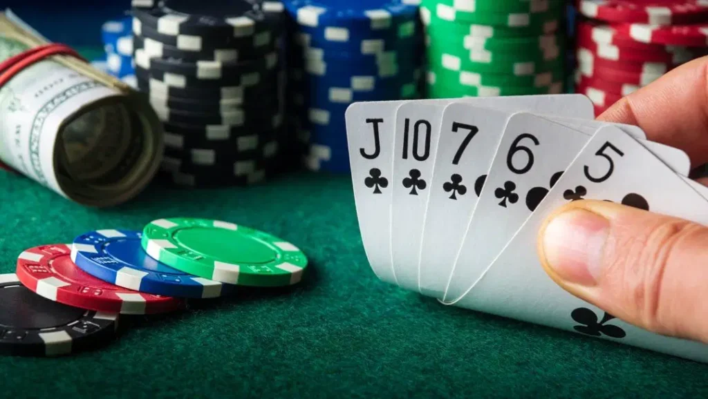 Kombinationen Färg på pokerbordet