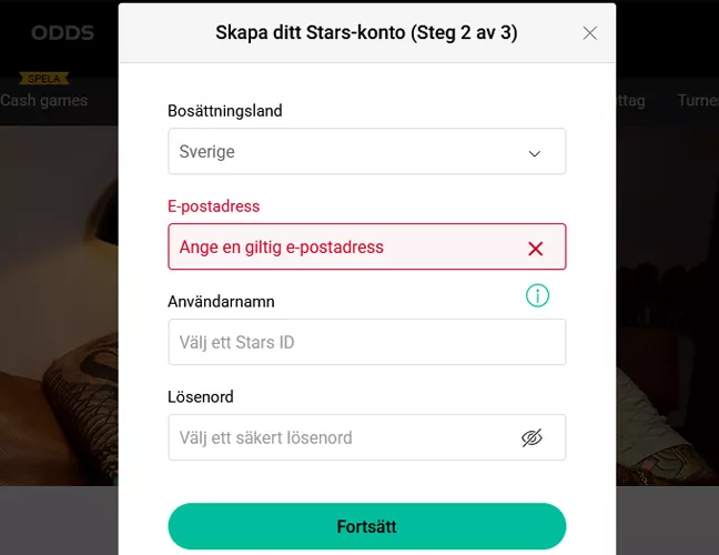 Registrera ett konto: