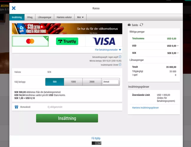Välj betalningsmetod: