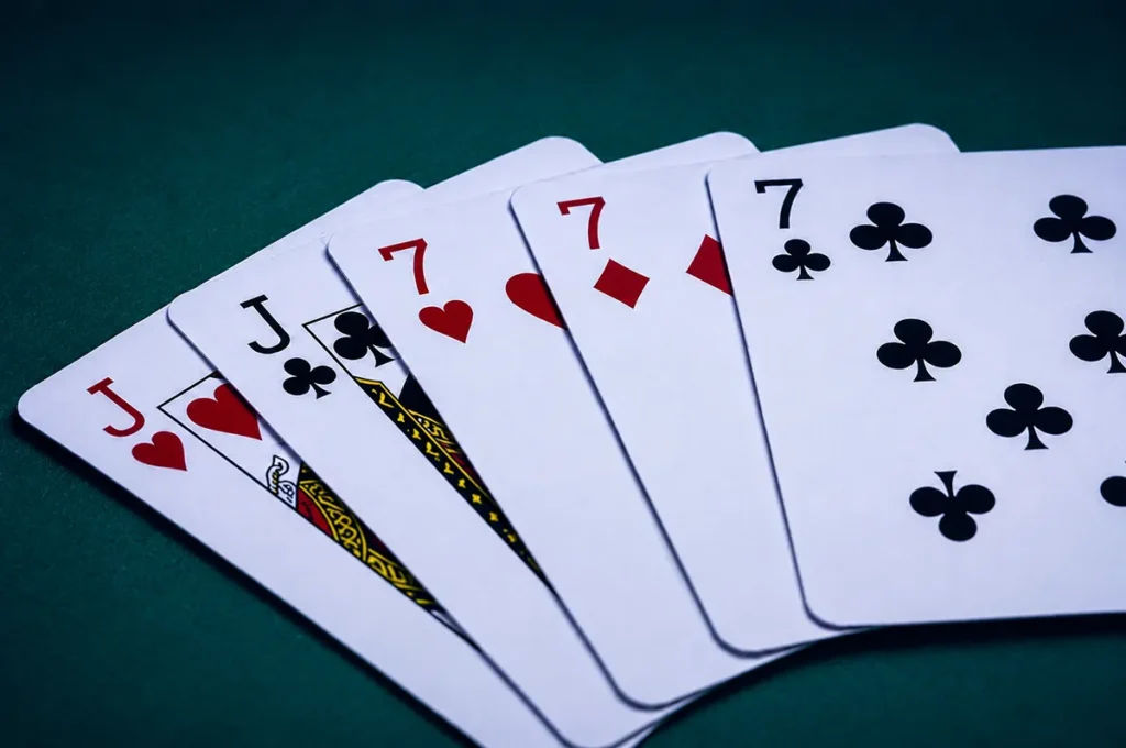 Kombinationen Kåk på pokerbordet