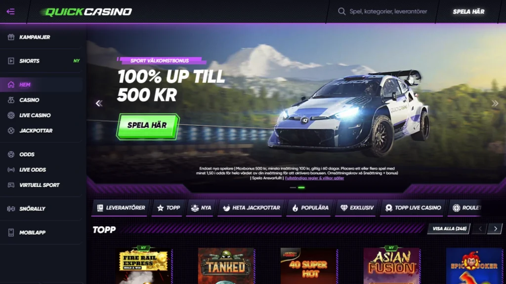 Quick Casino skärmdump