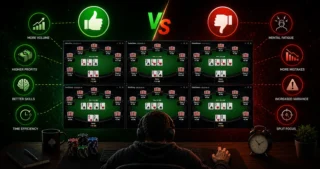 För- och nackdelar med multi-tabling i poker